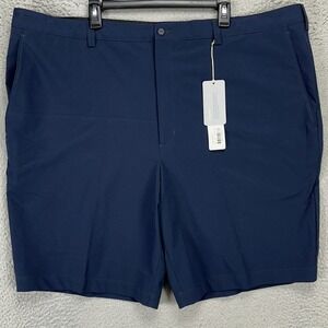 Cutter Buck CB DryTec Mens Chino Golf Shorts 48T Big Tall  Navy Blue Stretch NEW